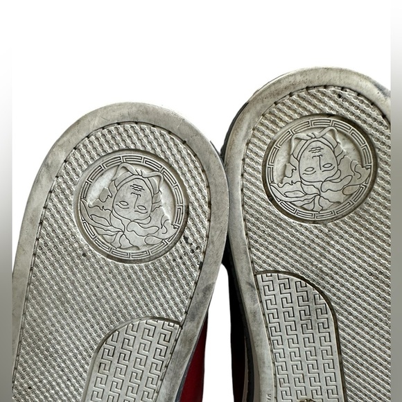 Versace Men\'s Sneaker Medusa red Gold Studded Suede & Leather High Size US14 main image 13